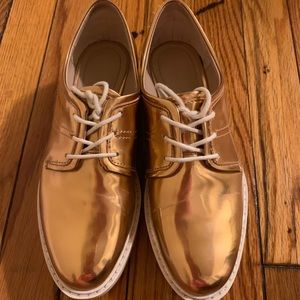 Zara rose gold platform oxfords size 5!